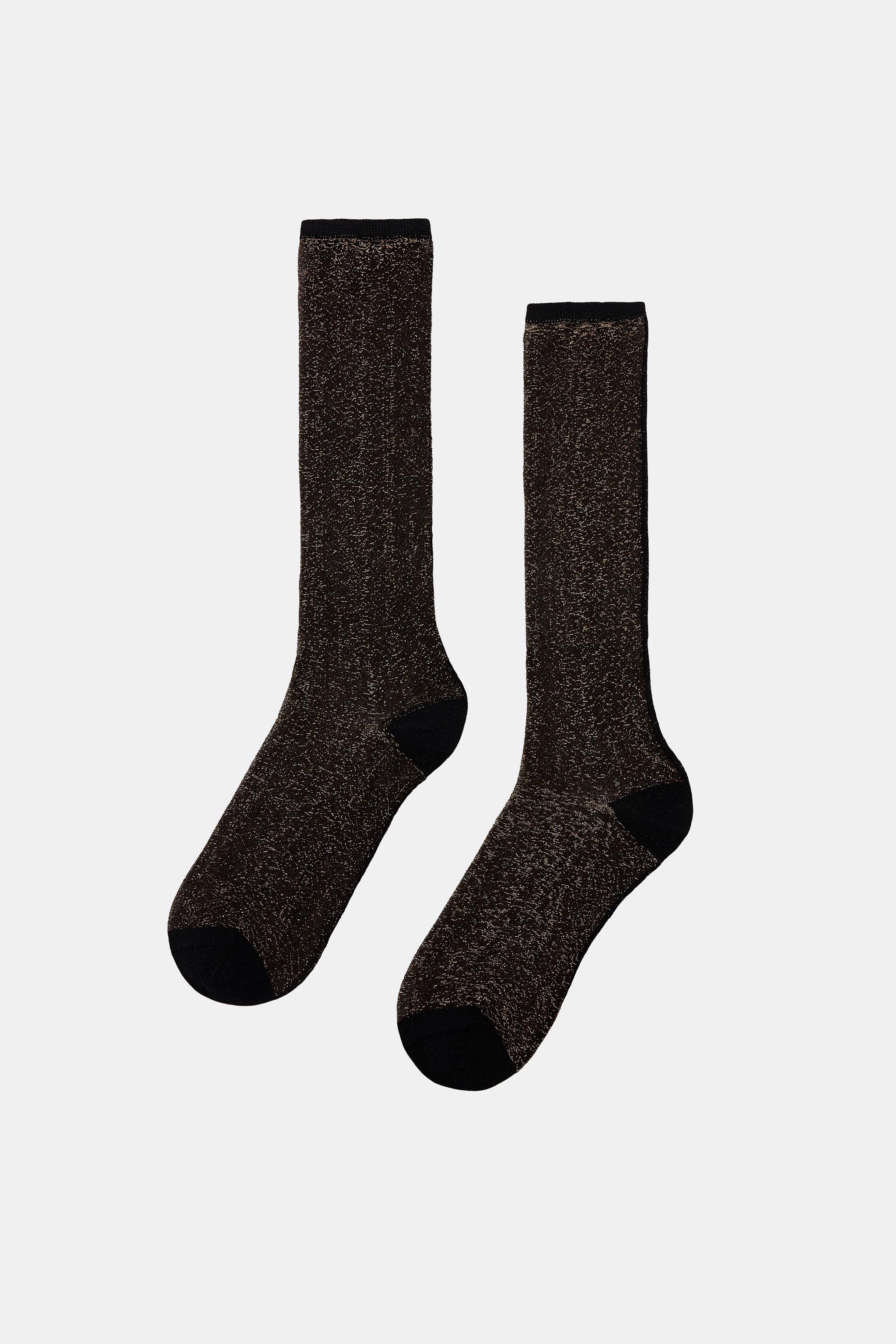 METALLIC THREAD ANKLE SOCKS